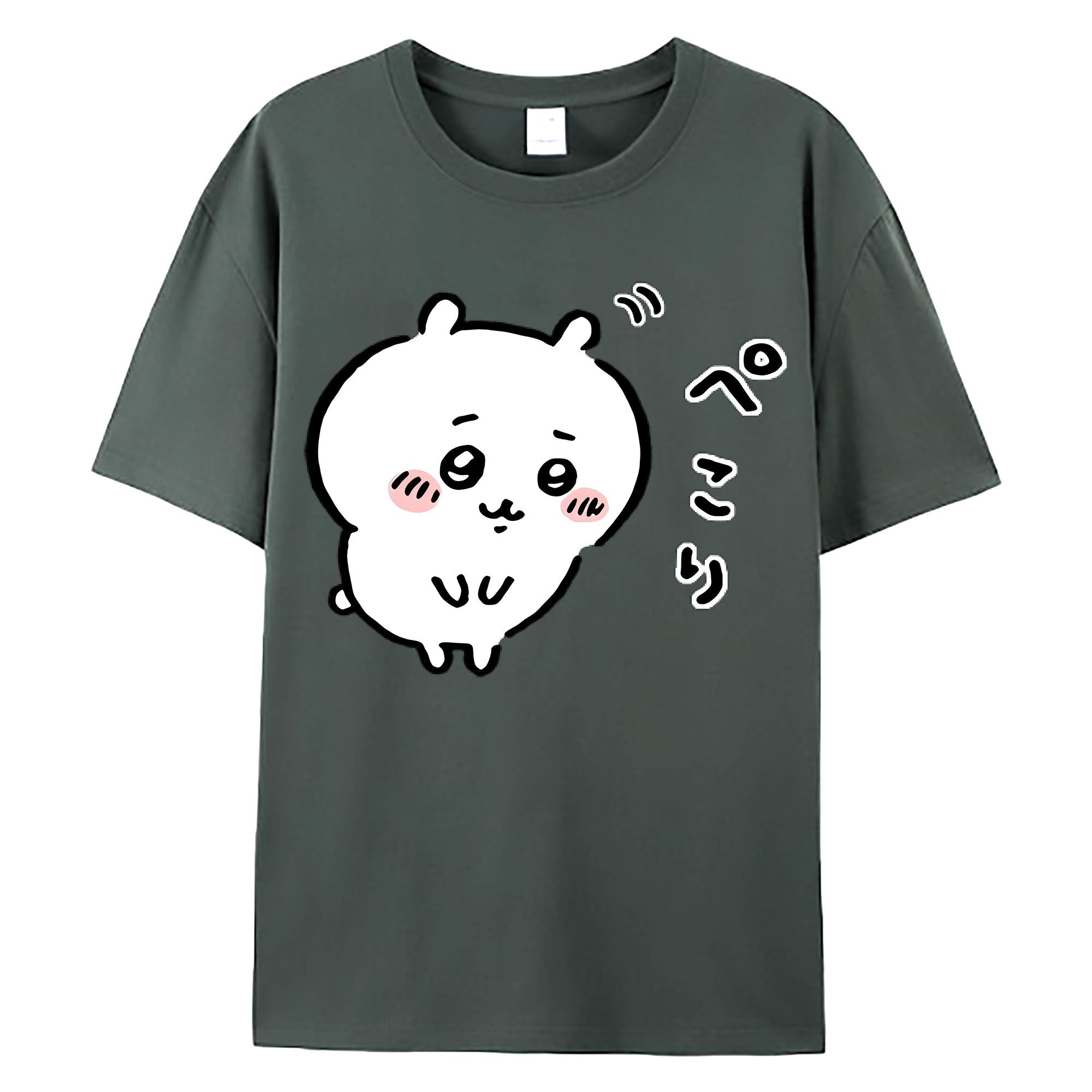 （画像用） ちいかわ ちいかわ Chii-kawa chiikawa 綿100％ メンズ半袖Tシャツ｜肌触りやわらか＆通気性